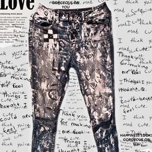 BADDIE GRAFITTI HI-RISE PAINTED JEAN SKINNY JEGGINGS